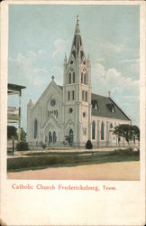 Catholic Church Fredericksburg, TX Postcard Postcard Postcard