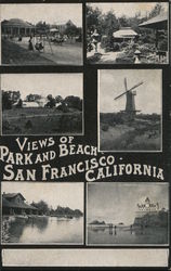 Views of Park and Beach Postcard