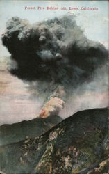 Forest Fire Behind Mt. Lowe Postcard