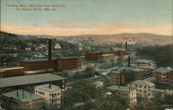 Bird's Eye View North End, The Cleghorn District Mills, etc. Fitchburg, MA Postcard Postcard Postcard