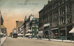 View By Moonlight Holyoke, MA Postcard Postcard Postcard