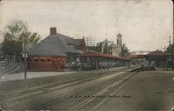 B. & M. R.R. Station Postcard