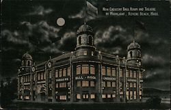 New Crescent Ball Room and Theatre by Moonlight Revere Beach, MA Postcard Postcard Postcard