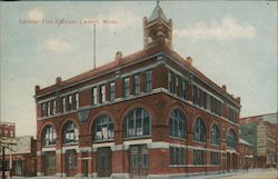 Central Fire Station Postcard