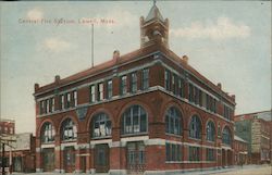 Central Fire Station Lowell, MA Postcard Postcard Postcard