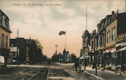 Everett Sq. & Broadway Massachusetts Postcard Postcard Postcard