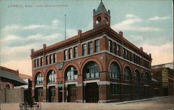 Fire Headquarters Lowell, MA Postcard Postcard Postcard