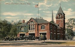 Central Fire Station Beverly, MA Postcard Postcard Postcard