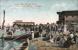 Wilson Ave., Bathing Beach, North Shore of Lake Michigan Chicago, IL Postcard Postcard Postcard