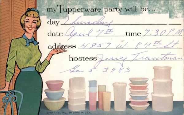 Tupperware Party Reminder Advertising