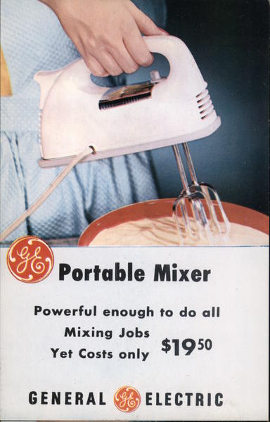 General Electric Portable Mixer Advertising