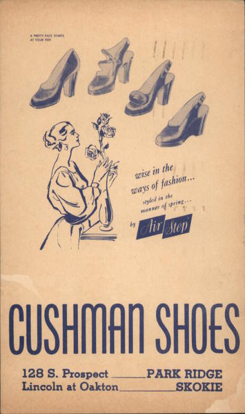 Air Step Cushman Shoes Park Ridge Skokie Illinois Advertising