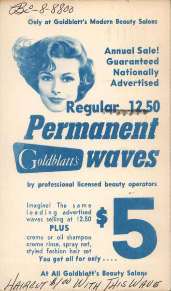 Goldblatt's Modern Beauty Salons - $5 Permanent Waves