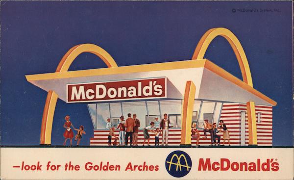 Vintage Style McDonald's Big M 3D Advertising Sign - 3D Printed Reproduction