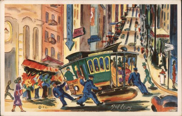 San Francisco's Famous Powell and Market Street Corner California