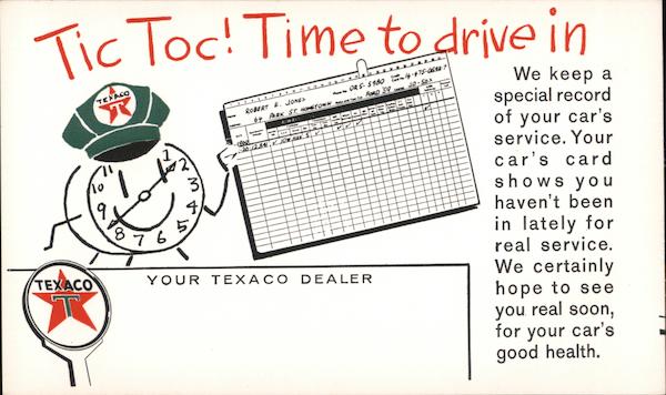 Texaco Car Service Reminder Advertising