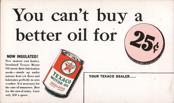 Texaco Motor Oil Advertising