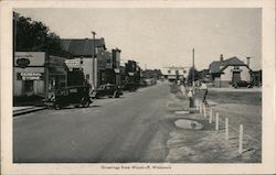 Street Scene in Woodruff Wisconsin Postcard Postcard Postcard