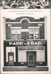 Harry's Bar - Heart of The Lake Region Minocqua, WI Postcard Postcard Postcard