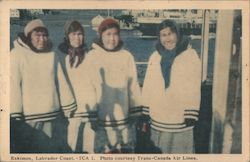 Eskimos, Labrador Coast, Trans-Canada Air Lines Postcard