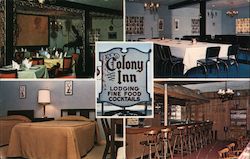 Colony Inn Lodging Fine Foods Cocktails Postcard