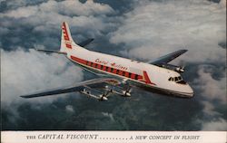 The Capital Viscount, A New Concept in Flight Postcard