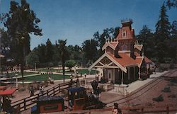 Frontier Village Railroad Station Postcard