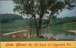 Concrete Swimming Area, Lake Gloria Ligonier, PA Postcard Postcard Postcard