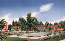 Lewis Palm Park Motel Postcard