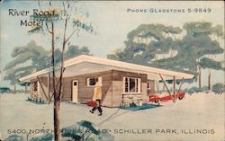 River Road Motel Schiller Park, IL Postcard Postcard Postcard