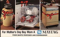 Maytag Food Waste Disposer & Dishwasher for Mother's Day Postcard
