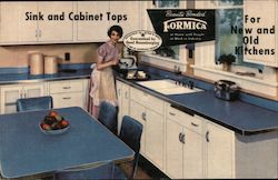 Formica Sink and Cabinet Tops for New and Old Kitchens Advertising Postcard Postcard Postcard
