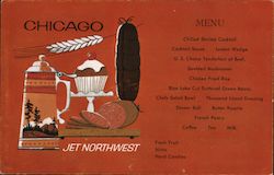 Jet Northwest Menu Chicago, IL Postcard Postcard Postcard
