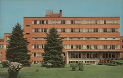 Elkhart General Hospital Situated In Park Like Surroundings, Overlooking The St. Joseph River Postcard