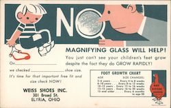 Weiss Shoes Elyria, OH Advertising Postcard Postcard Postcard