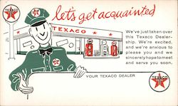 Let's Get Acquainted Your Texaco Dealer Postcard
