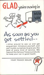 Glad You're Moving In Your Texaco Dealer Postcard