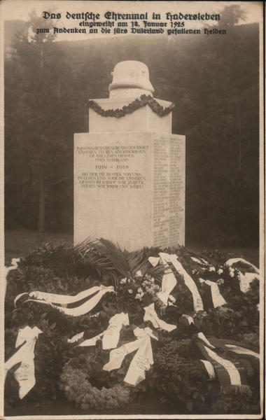 Das deutsche Ehrenmal in Hadersleben Haderslev Denmark