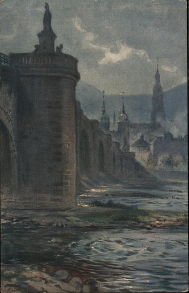 Old Neckar Bridge With The Bridge Gate Heidelberg Germany