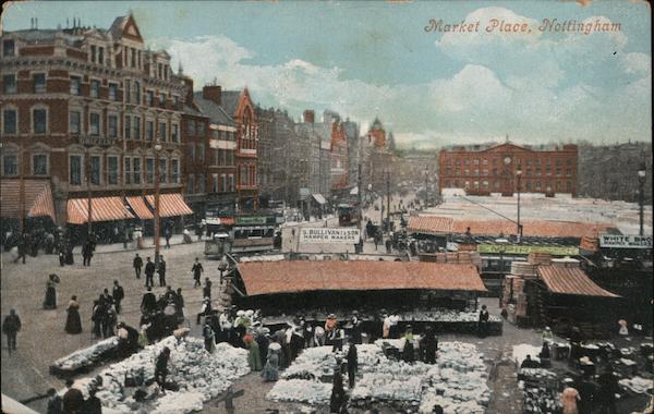 View of Market Place Nottingham England