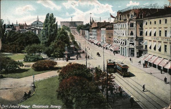 Carl Johans Street Christiania Norway