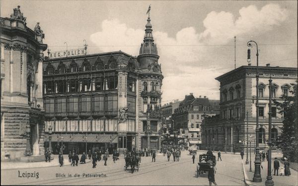 Blick in die Petersstraße Leipzig Germany