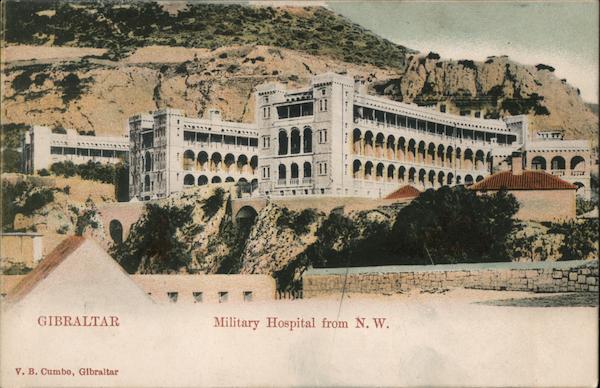 Military Hospital from N.W. Gibraltar Spain