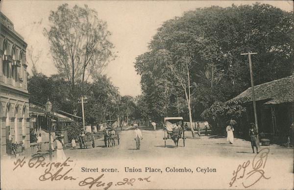 Street scene. union Place, Colombo, Ceylon Sri Lanka