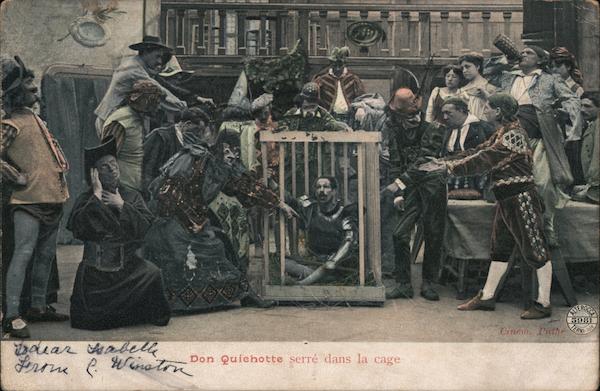 Don Quichotte Serré dans la Cage Theatre