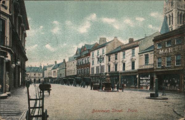 Looking Along Boscawen Street Truro England Cornwall