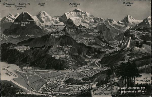 Interlaken - Berner Oberland mit Harderkulm (1322m) Switzerland