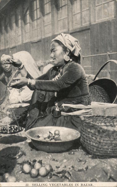 Selling Vegetables in Bazar Darjeeling India