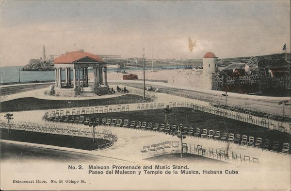Malecon Promenade and Music Stand Havana Cuba