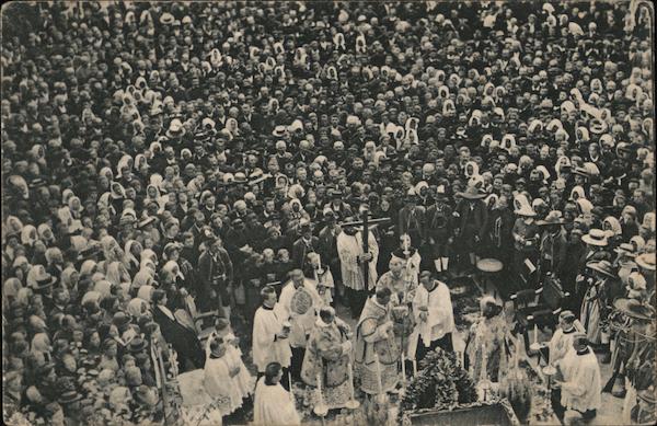 Kriegs-Bittprozession mit dem Gnadenbild in Weissenstein 27. Sept. 1914 Austria